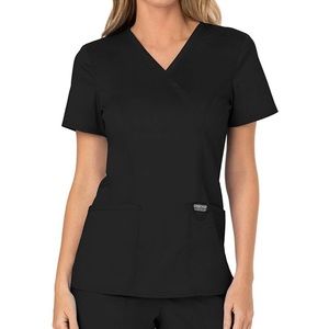 Cherokee Mock Wrap Scrub Top